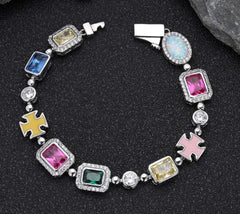 Gold-Plated Hip-Hop Gemstone Necklace by ShopKE254