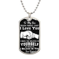 Believe In Yourself - Dog Tag Necklace by ShineOn Fulfillment