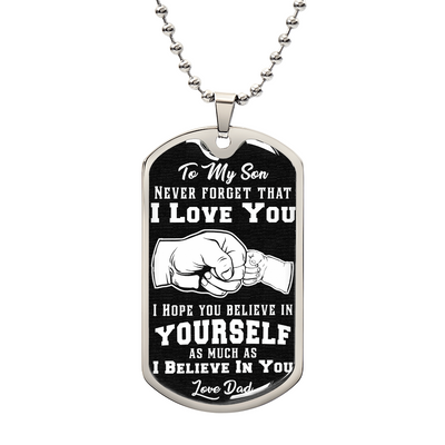 Believe In Yourself - Dog Tag Necklace by ShineOn Fulfillment