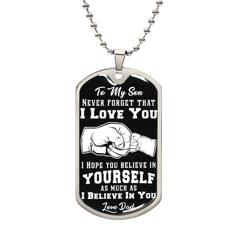 Believe In Yourself - Dog Tag Necklace by ShineOn Fulfillment