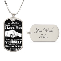 Believe In Yourself - Dog Tag Necklace by ShineOn Fulfillment