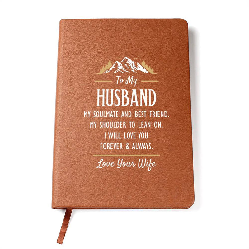 My Soulmate and Best Friend - Leather Journal by ShineOn Fulfillment