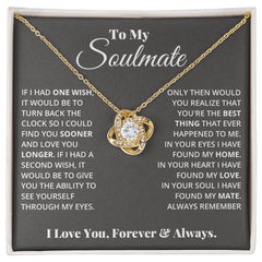 To My Soulmate - Love Knot Necklace by ShineOn Fulfillment