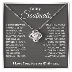 To My Soulmate - Love Knot Necklace by ShineOn Fulfillment