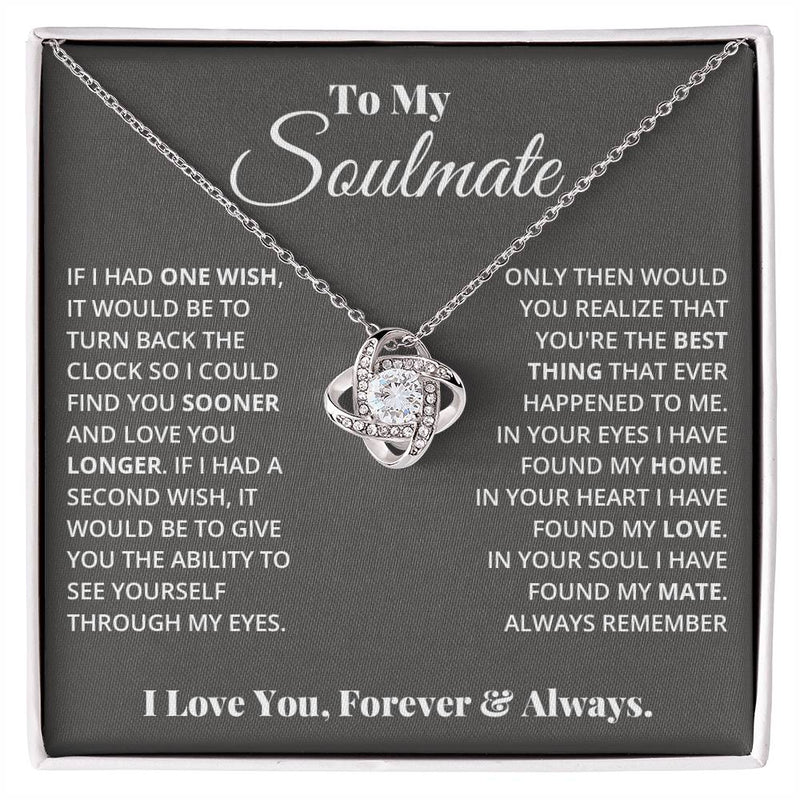 To My Soulmate - Love Knot Necklace by ShineOn Fulfillment