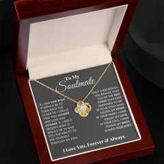 To My Soulmate - Love Knot Necklace by ShineOn Fulfillment