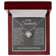 To My Soulmate - Love Knot Necklace by ShineOn Fulfillment