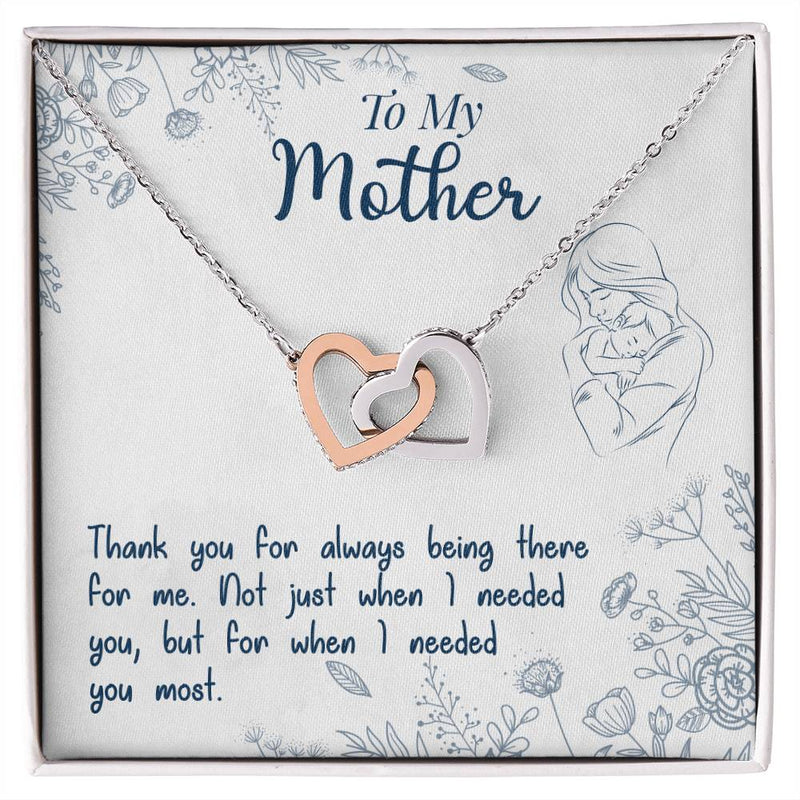 Thank You For Always Being There - Interlocking Hearts Necklace by ShineOn Fulfillment