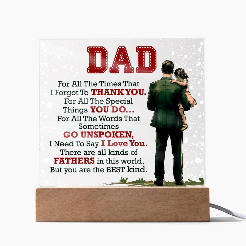 Thank You Dad - Acrylic Square by ShineOn Fulfillment